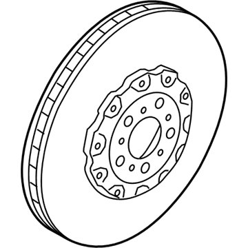 BMW 34-11-2-284-101 Brake Disc, Ventilated, Perforated, Left