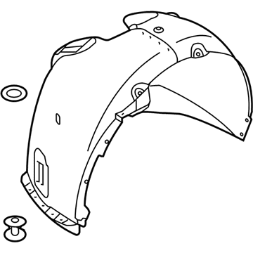 Hyundai 86811-D2000 Front Wheel Guard Assembly, Left
