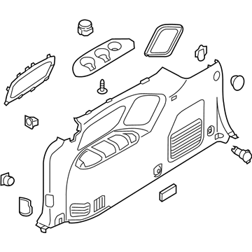 Kia 857404D002AD1AS Trim Assembly-Luggage Si