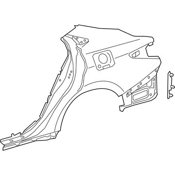 Lexus 61601-06390 Panel Sub-Assembly, QUAR