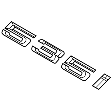 BMW 51-14-7-239-614 Nameplate