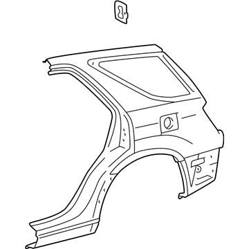 Lexus 61611-48020 Panel, Quarter, RH