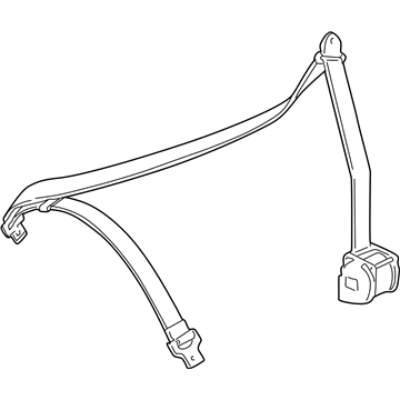 BMW 72-11-8-407-990 Front Upper Right Seat Belt