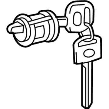 Lexus 69056-0E010 Cylinder & Key Set, Glove Compartment Lock