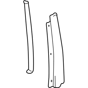 Lexus 75756-50020 Moulding, Front Door Window Frame, Rear LH