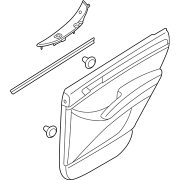 Hyundai 83301-3J071-RS Panel Complete-Rear Door Trim, LH