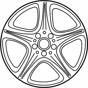 BMW 36-11-6-796-113 Star Spoke 311 Single Wheel/Silver Front