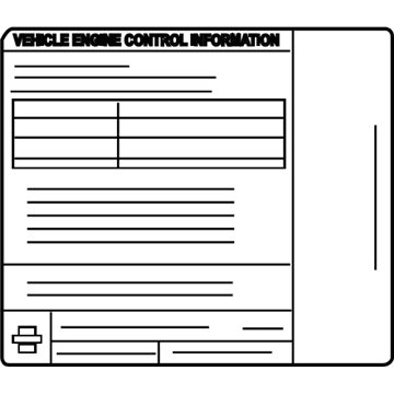 Nissan 14805-ET00A Sticker-Emission Control