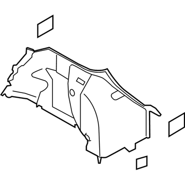 Nissan 84950-EL00A Finisher-Luggage Side, Lower RH