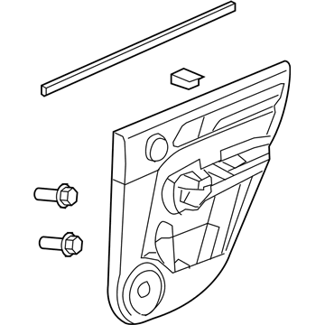 Honda 83701-SWA-A01ZA Lining, R. RR. Door (Lower) *NH598L* (ATLAS GRAY)