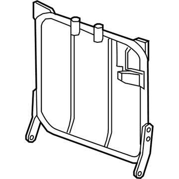 Nissan 88651-EZ50A Frame Assy-Back, Rear Seat LH