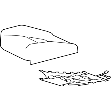 Lexus 71072-11040-C6 Front Seat Cushion Cover Sub-Assembly, Left (For Separate Type)