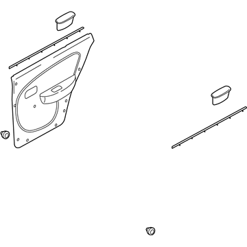 Kia 1K2AA68520X3 Trim Assembly-Rear Door, RH