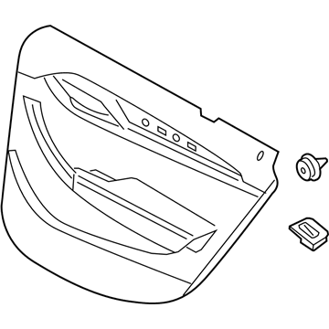 BMW 51-42-7-327-233 Door Lining Vynil Rear Left