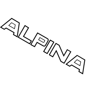 BMW 51-00-8-025-862 Text Feature "Alpina"