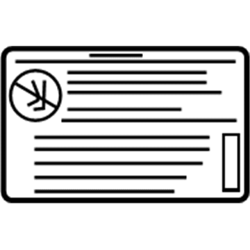 GM 15006354 Air Bag Label