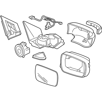 Acura 76200-STX-A02ZE Mirror Assembly, Passenger Side Door (Billet Silver Metallic) (R.C.) (Heated)