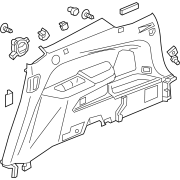 Honda 84610-TG7-A01ZA Lining Assy., R. RR. Side *NH900L* (DEEP BLACK)