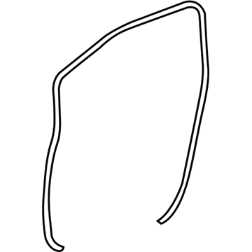 Lexus 62311-75010 Weatherstrip, Front Door Opening Trim, RH