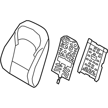 Hyundai 88450-G3210 Pad Assembly-Front Seat Back, RH