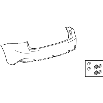 Lexus 52159-53940 Rear Bumper Cover, L/C