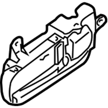 Nissan 80670-7Y002 Rear Door Inside Handle Assembly, Passenger Side