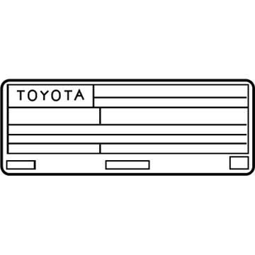 Toyota 11298-24122 Emission Label