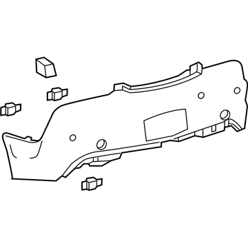 Lexus 52159-11902 Rear Bumper Cover, L