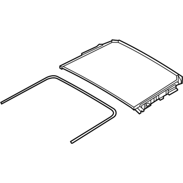 Nissan 91604-6SA2A Glass Assy-Sunroof, Rear