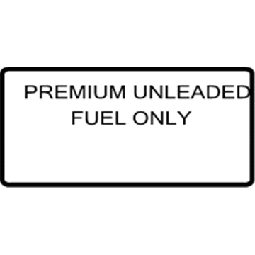 Nissan 14806-53F00 Label-UNLEADED Fuel Only