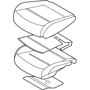 Hyundai 88100-CW010-KWE CUSHION ASSY-FR SEAT, LH