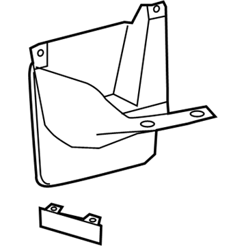 Lexus 76625-60290-A0 MUDGUARD, Quarter Panel