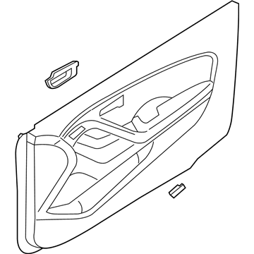 Hyundai 82307-3X360-RAS Panel Assembly-Front Door Trim, LH