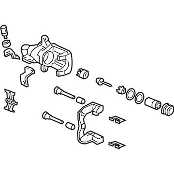 Honda 43018-S5A-J02RM Caliper Sub-Assembly, Right Rear (Reman)