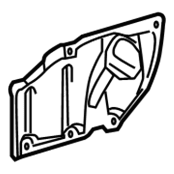 Lexus 51444-12050 Rear Engine Under Cover, Left