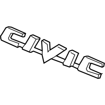 Honda 75722-TS8-A01 Emblem, Rear (Civic)