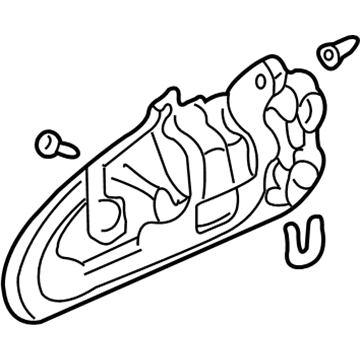 Acura 72180-S0K-A01ZF Handle Assembly, Left Front Door (Outer) (Satin Silver Metallic)