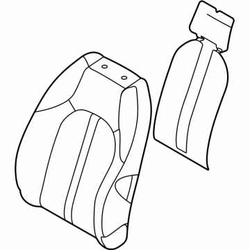 Hyundai 88450-L0040 Pad Assembly-FRT Seat Back, RH