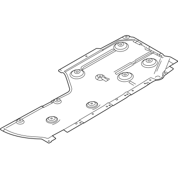 BMW 51-75-8-042-981 Lateral Underbody Shield, Left