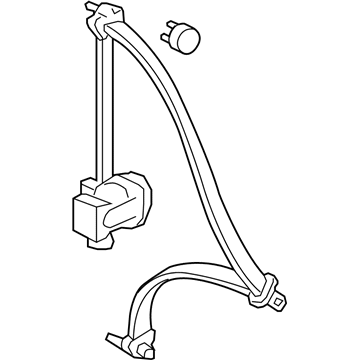 Honda 04824-SJC-L00ZB Tongue Set, Right Rear Seat Belt (Outer) (Warm Gray)