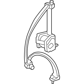 Honda 04827-SJC-L00ZC Tongue Set, Rear Seat Belt Center (Warm Gray)