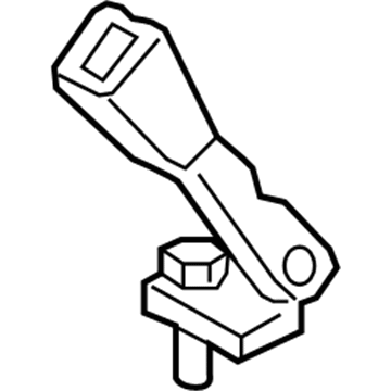 Honda 04826-SJC-A00ZB Buckle Set, L. RR. Seat Belt *NH607L* (TU DARK GRAY)