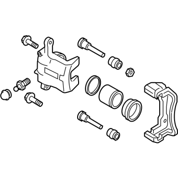 Nissan 41011-JN00A CALIPER Assembly-Front LH, W/O Pads Or SHIMS