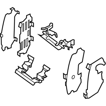 Nissan 41080-ZB525 Hardware Kit-Front Disc Brake Pad
