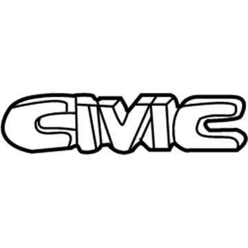 Honda 75722-S5A-000 Emblem, Rear (Civic)