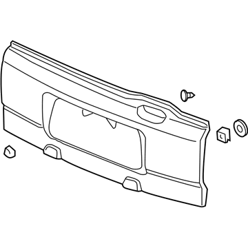 Honda 74890-SCV-A00ZB Cladding, Tailgate (Lower) *NH533* (BUMPER DARK GRAY)