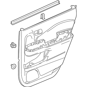 Honda 83701-TG7-A01ZA Lining, R. RR. Door Assy. (Lower) *YR507L* (SHADOW BEIGE)