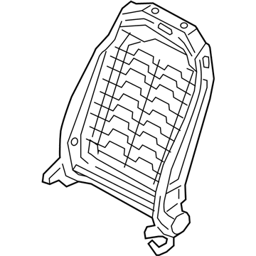 BMW 52-10-7-358-300 Backrest Frame Electrical Right