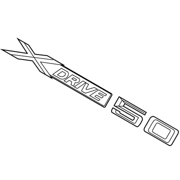 BMW 51-14-7-208-561 Lettering Badge Replacement - X6 / xDrive 50i