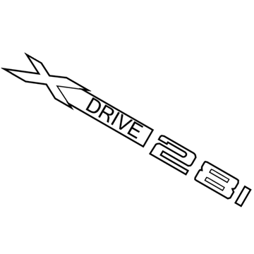 BMW 51-14-7-362-671 Lettering Badge Replacement - X1 / xDrive 28i